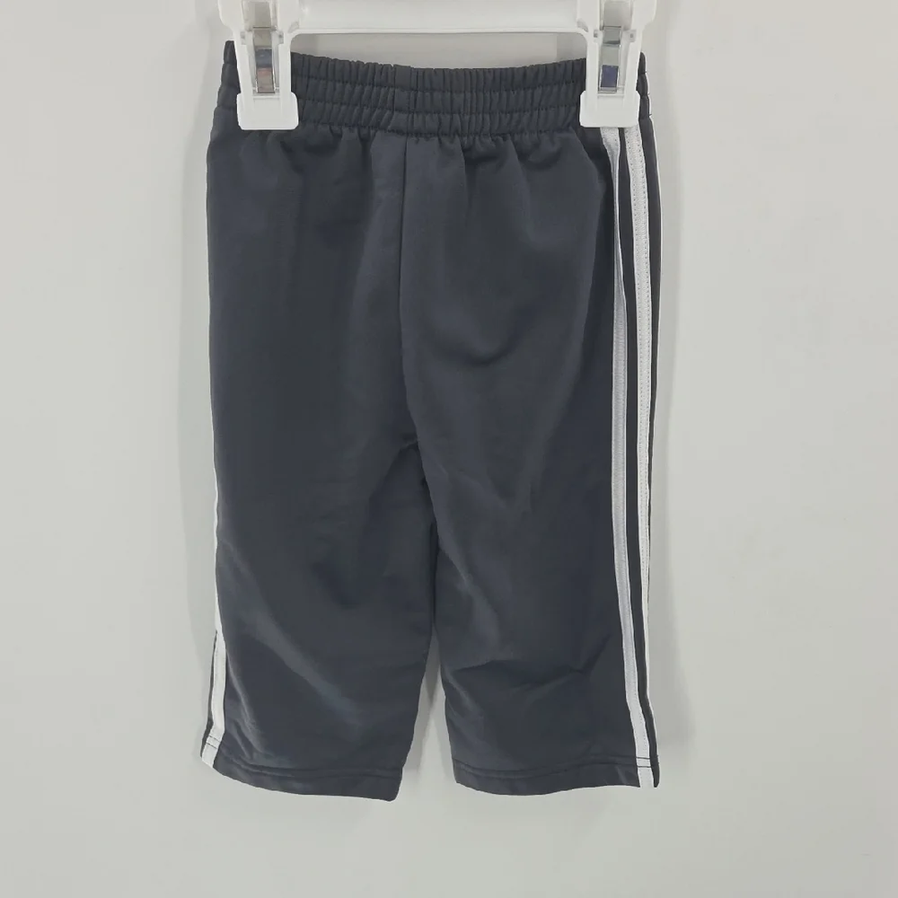 Adidas Kids Tracksuit - Dark Gray with White Stripes